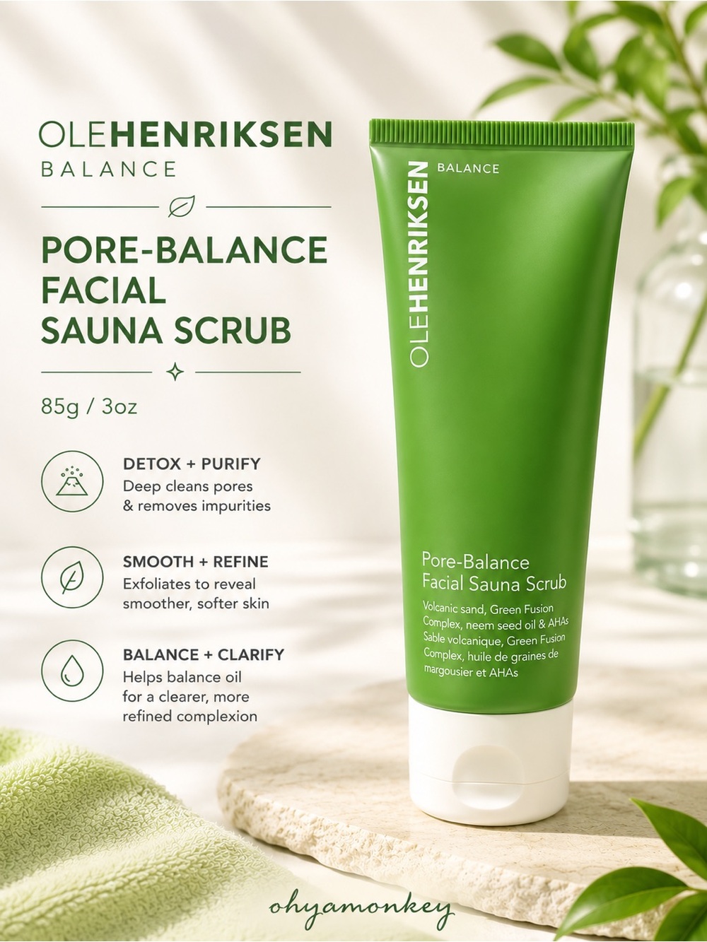 Ole Henriksen Pore-Balance Facial Sauna Scrub — Green Packaging